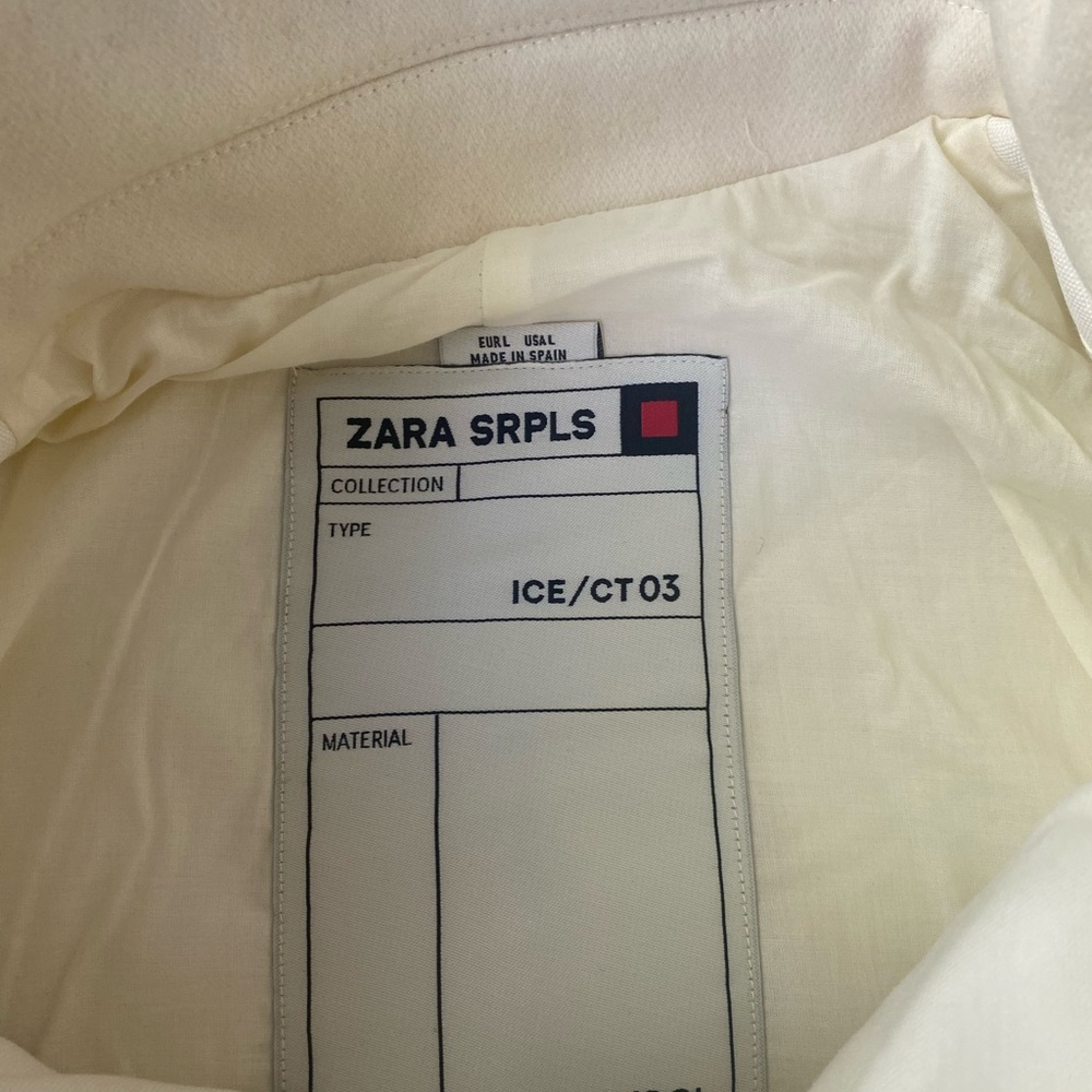ZARA SRPLS ICE/CT 03 WOOL COAT OYSTER WHITE WOMEN - Picture 11 of 16